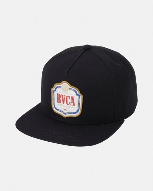RVCA Black Philsner Snapback for men
