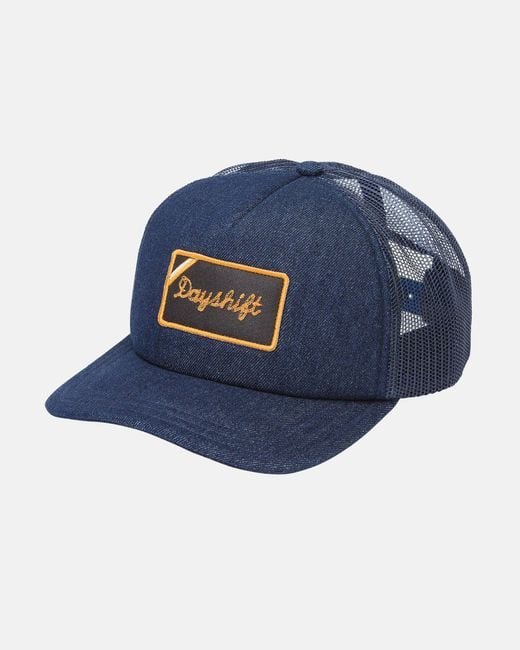 RVCA Blue Dayshift Patch Foamy Trucker for men