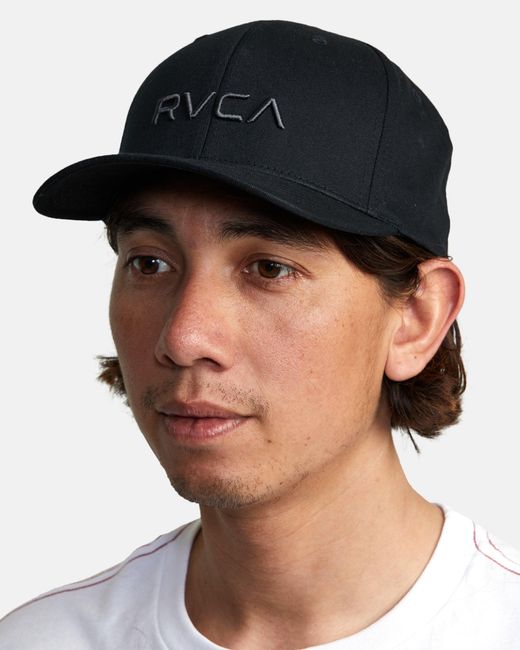 RVCA Black Flex Fit Hat for men