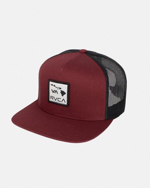 RVCA Red Islands Patch Trucker for men