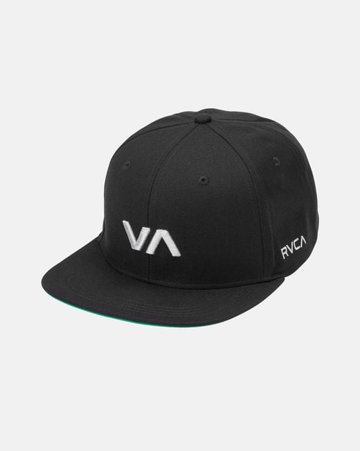 RVCA Black Va Infield Snapback for men