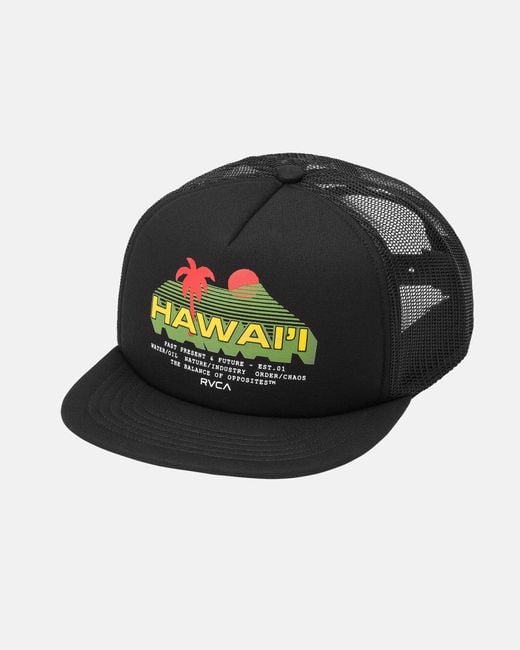 RVCA Black Timeless Foamy Trucker for men