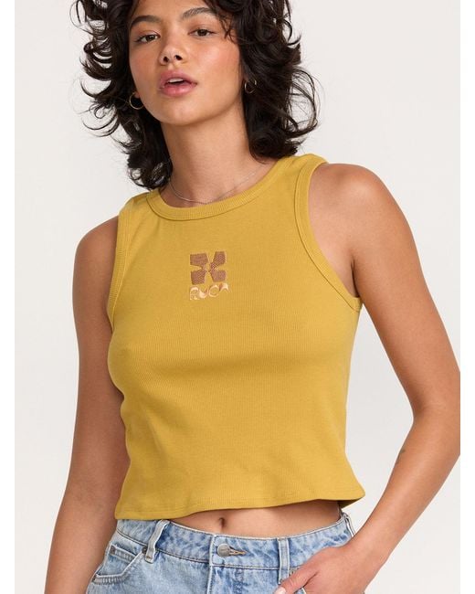 RVCA Yellow Match Tank