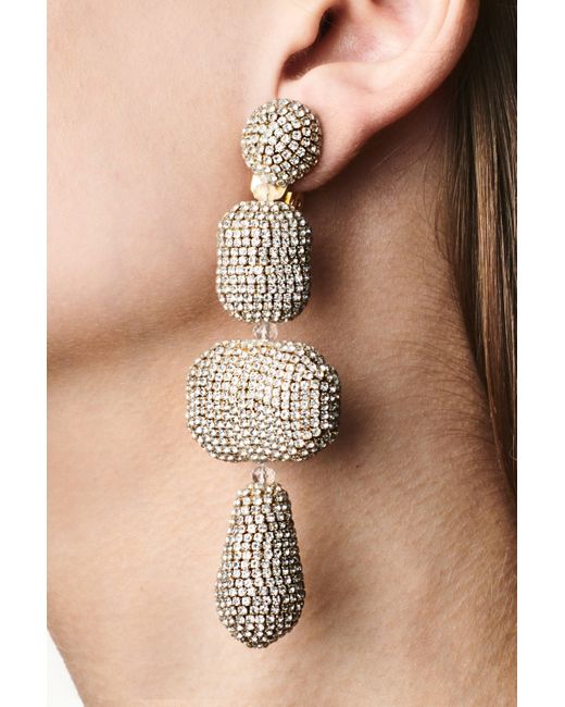 Sachin & Babi White Josephine Crystal Earrings