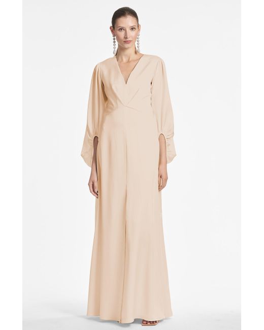 Sachin & Babi Satin Jenny Gown in Champagne (Natural) | Lyst