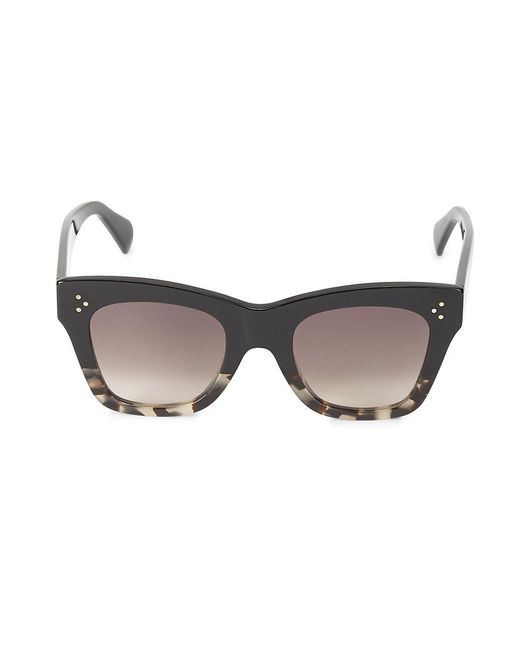 Celine 50mm Square Cat Eye Sunglasses in Gray Lyst
