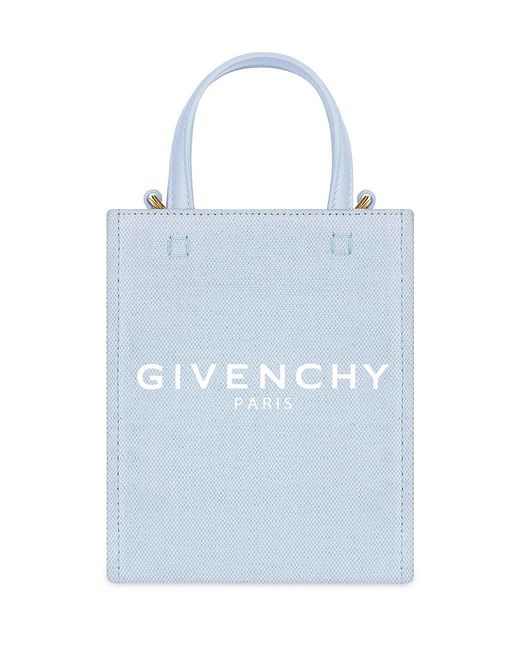 Givenchy Mini G Tote Vertical Shopping Bag In Canvas in Blue | Lyst