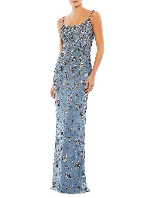 Mac Duggal Embellished Scoopneck Gown In Blue Lyst 5405