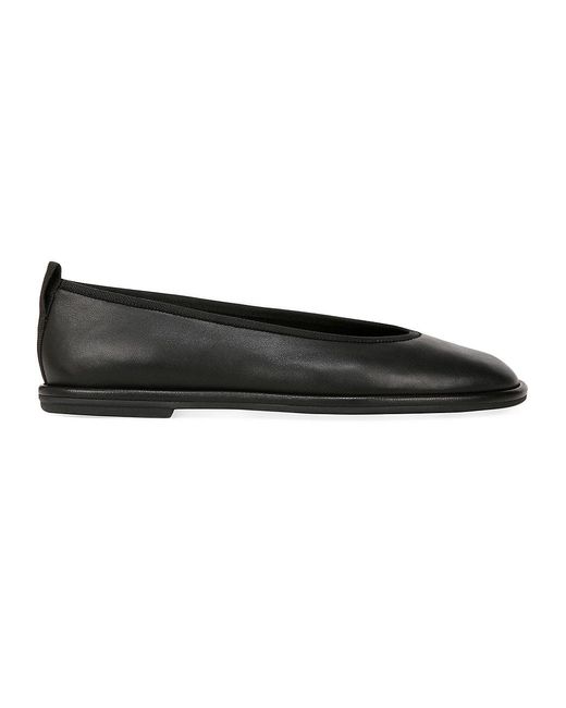 Vince Sofia Leather Skimmer Ballet Flats in Black Lyst