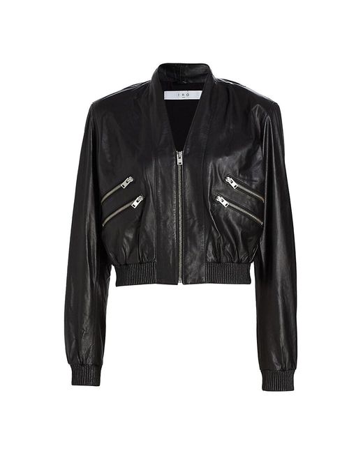 IRO Brita Leather Jacket in Black | Lyst