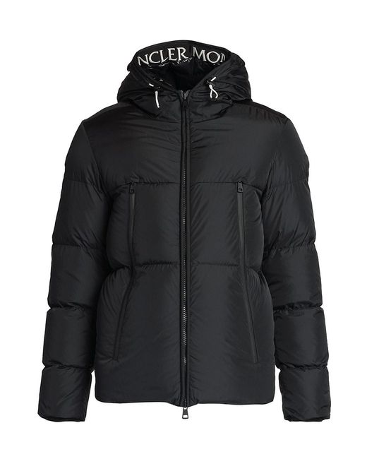 Moncler Montcla Paneled Hooded Jacket in Black for Men | Lyst