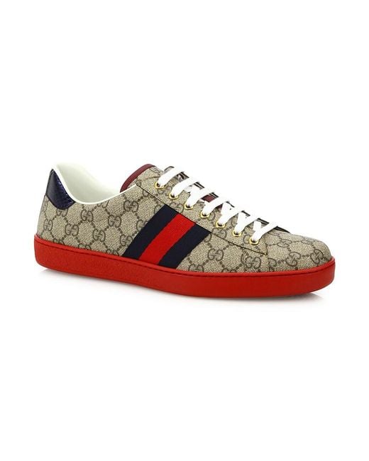 Gucci Leather New Ace Bee Gg Trainers 