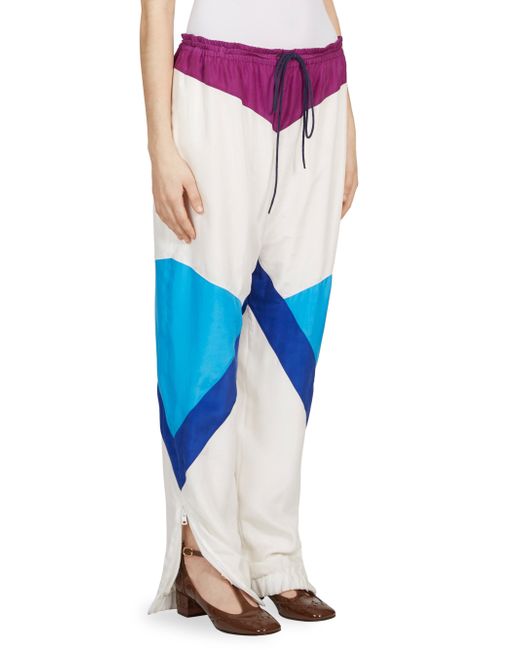 Lyst Chloé Silk Parachute Trousers in Purple