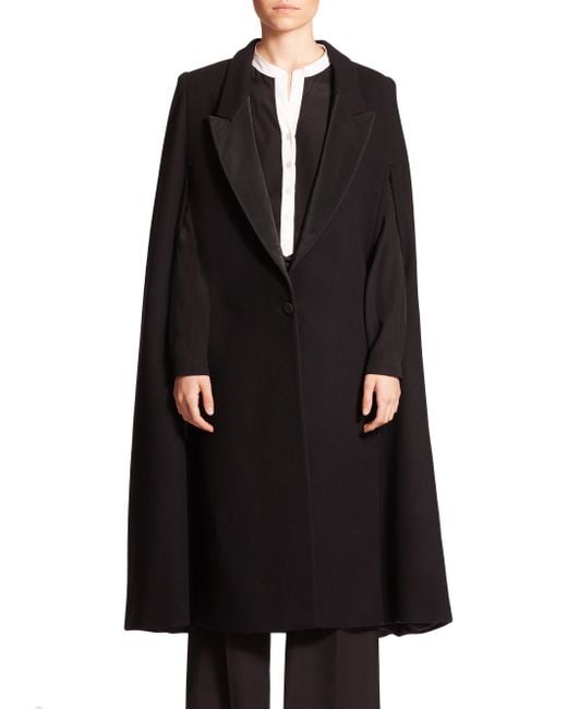 Stella mccartney Becker Oversized Tuxedo Cape in Black Save 54 Lyst
