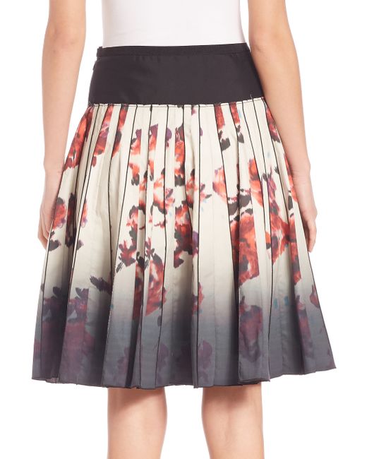 Marc jacobs Dip-dyed Floral Print Skirt in Multicolor (cream multi) | Lyst