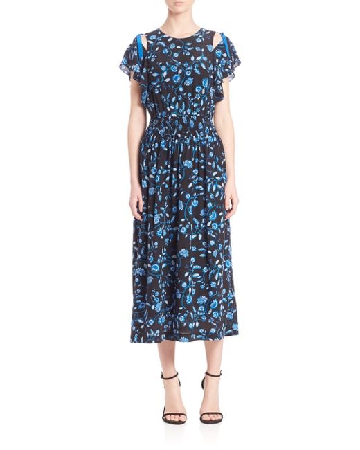 Kyoto Garden Faille Print A Line Dress By Trina Turk
