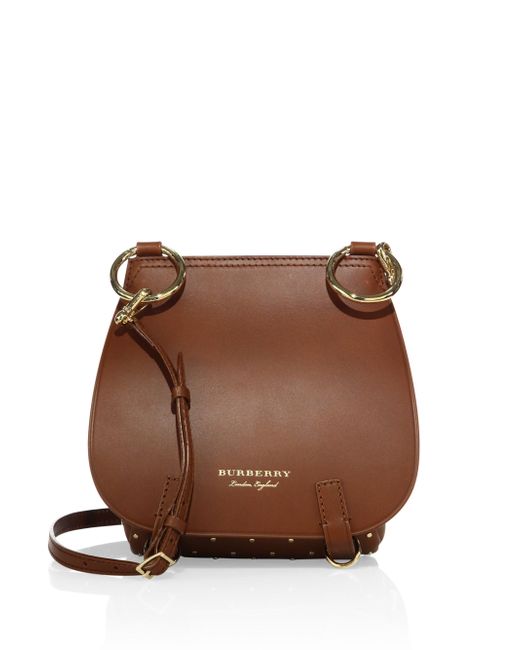 Burberry Bridle Riveted Leather Saddle Bag | Lyst