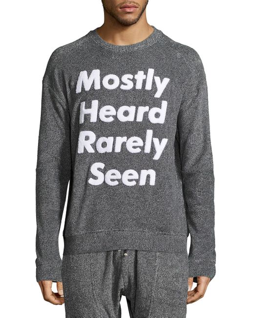 Mostly heard rarely seen Logo Print Sweatshirt in Gray for Men | Lyst