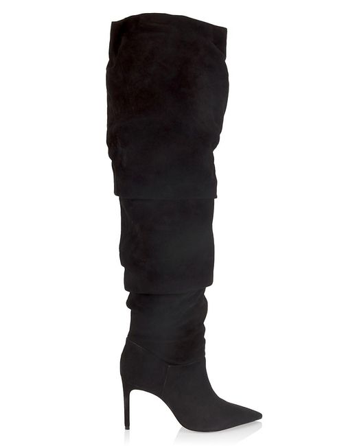 Schutz Ashlee Suede Over-the-knee Boots in Black | Lyst