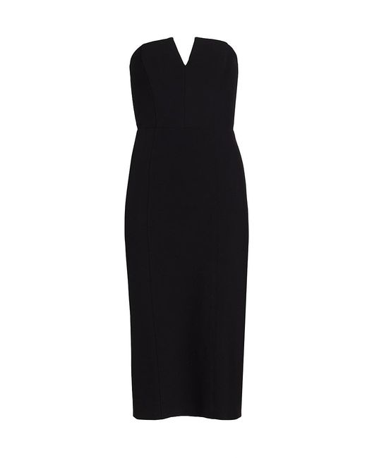Veronica Beard Nabi Strapless Midi-dress in Black | Lyst