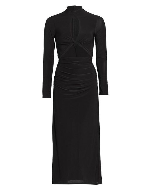 Wayf Synthetic Mademoiselle Cutout Midi Dress in Black | Lyst