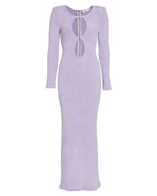 Bronx and Banco Linen Amara Cut-out Knit Maxi Dress in Lilac (Purple ...