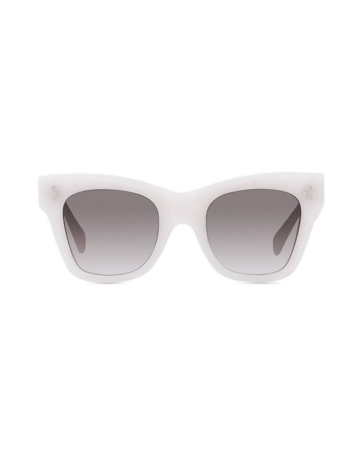 Celine 50mm Square Cat Eye Sunglasses in Ivory (White) | Lyst