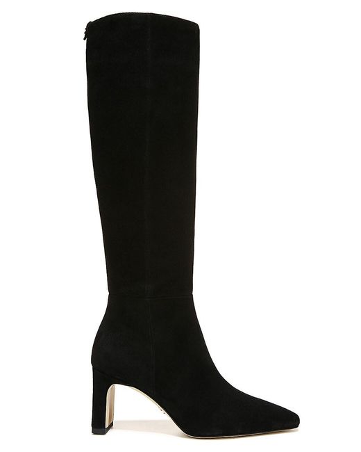 Sam Edelman Sylvia Suede High Boots in Black | Lyst