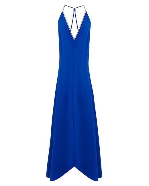 Reiss Mila Crystal-embellished Midi-dress in Blue | Lyst