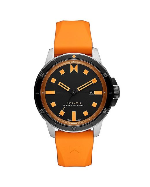 MVMT Minimal Sport Automatic Silicone Strap Watch in Orange for Men | Lyst