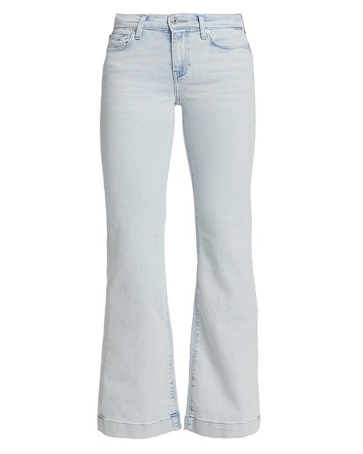 7 For All Mankind Dojo Low-rise Stretch Flare Jeans in Blue | Lyst
