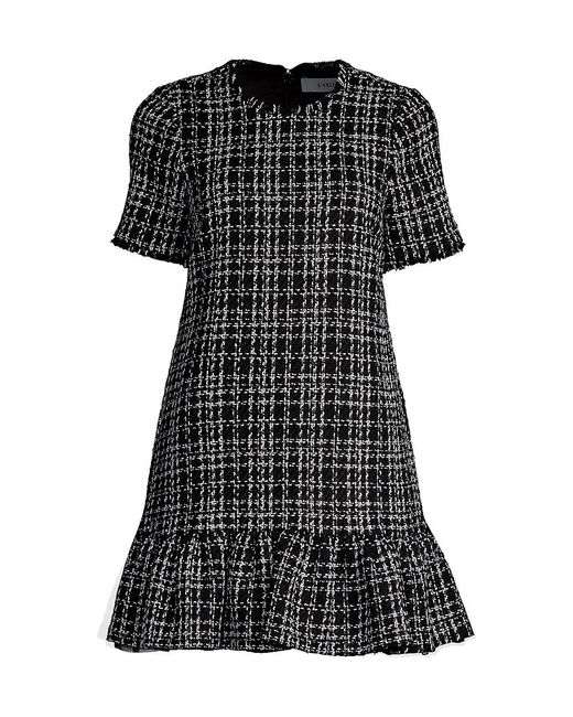 Likely Demre Tweed Minidress in Black | Lyst