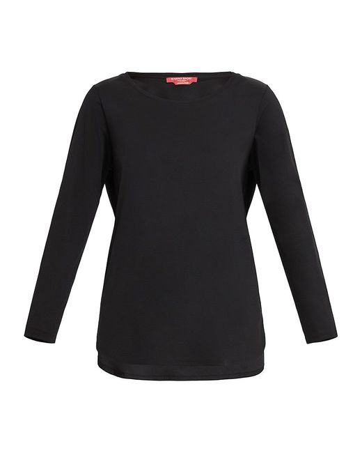Marina Rinaldi Valente Jersey Long-sleeve T-shirt in Black | Lyst