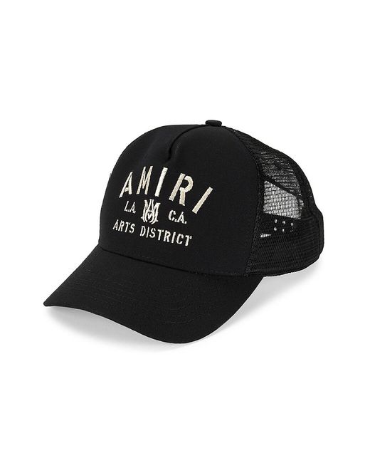 Amiri Cotton Stencil Trucker Hat in Black for Men | Lyst