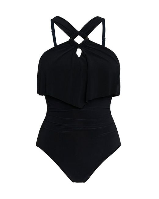 Magicsuit Synthetic Liza Square-cut One-piece Swimsuit in Black | Lyst
