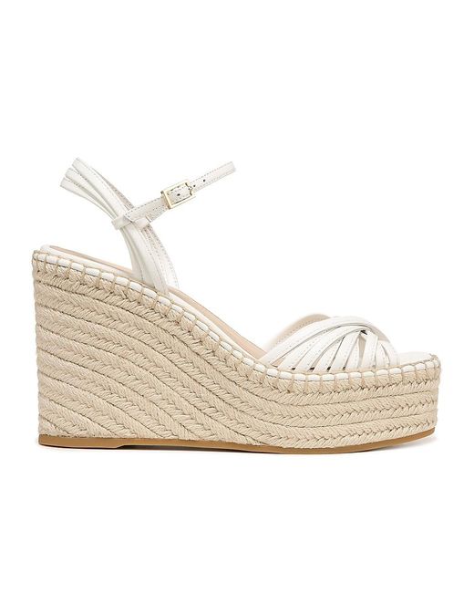 Veronica Beard Ravina Leather Espadrille Wedge Sandals in Natural | Lyst