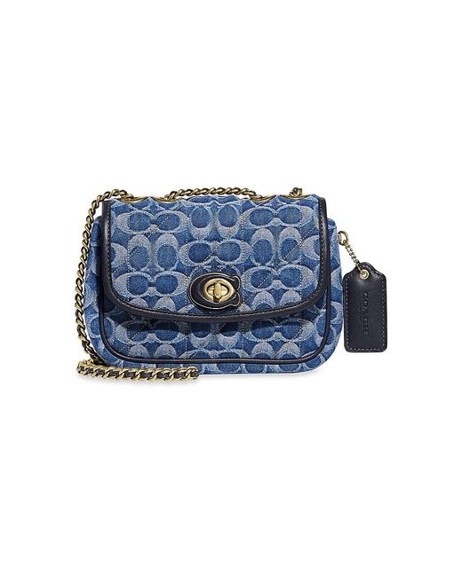 COACH Signature Quilted Denim Crossbody Bag in Blue Lyst