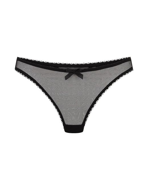 Agent Provocateur Synthetic Yara Mesh Thong in Black | Lyst