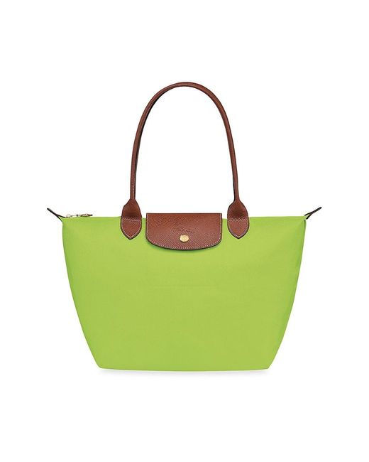 Longchamp Small Le Pliage Canvas Tote in Green Lyst