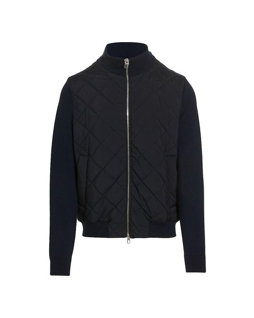 Loro Piana Meleto Quilted Bomber Jacket in Blue for Men | Lyst