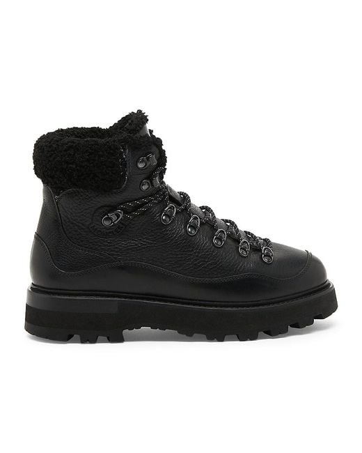 Moncler Peka Trek Leather Hiking Boots in Black Lyst