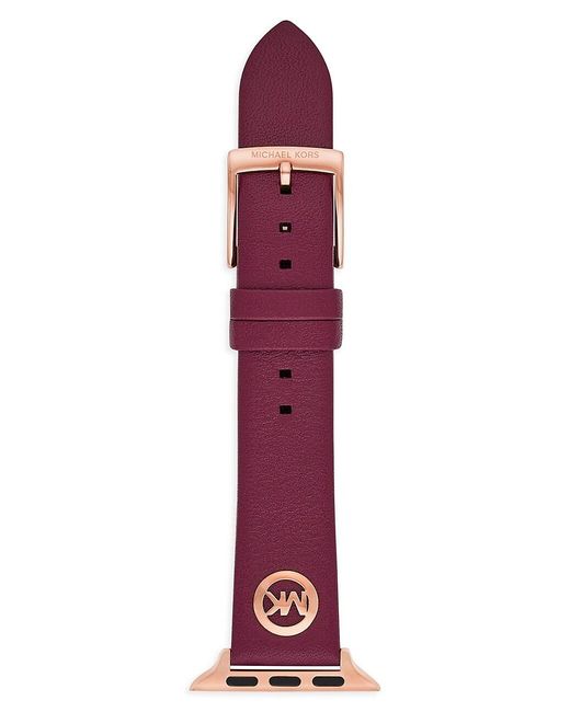 Michael Kors Apple Watch Leather Band in Purple | Lyst