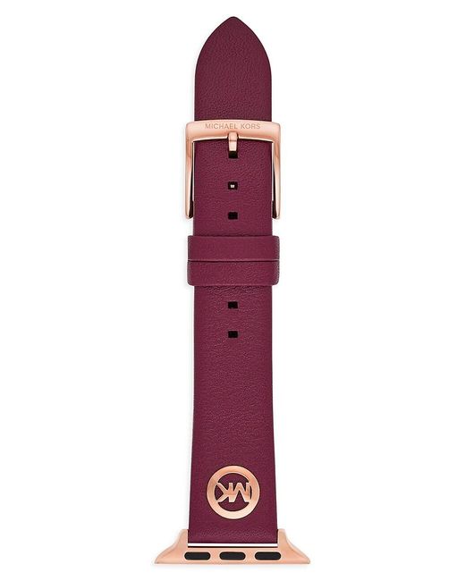 Michael Kors Apple Watch Leather Band in Purple Lyst