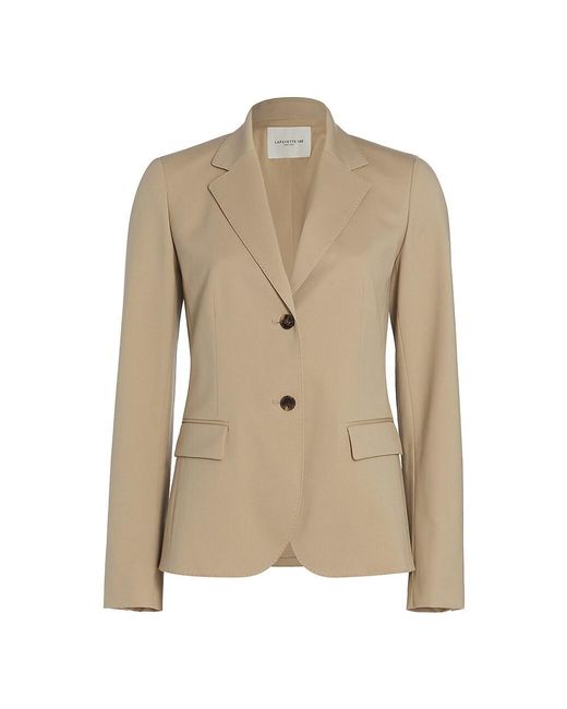 Lafayette 148 New York Clyde Stretch-wool Blazer in Taupe (Gray) | Lyst