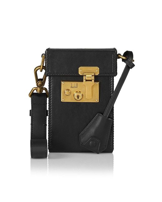 Dunhill Lock Leather Bag in Black for Men Lyst