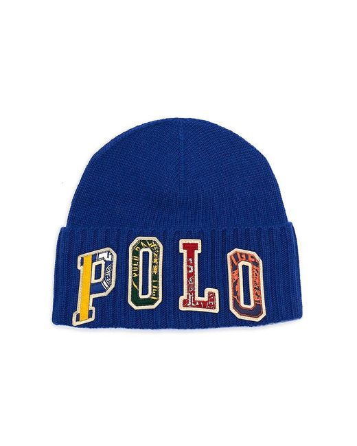 Polo Ralph Lauren Applique Polo Beanie in Blue for Men Lyst