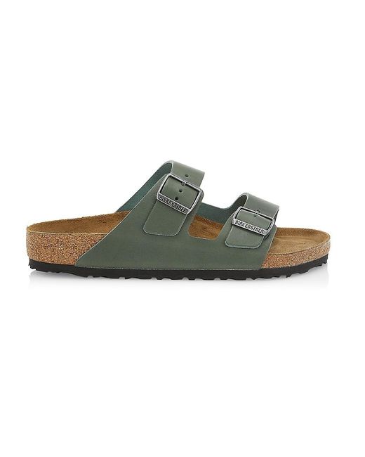 Birkenstock Arizona Vintage Leather Big Buckle Sandals in Green for Men