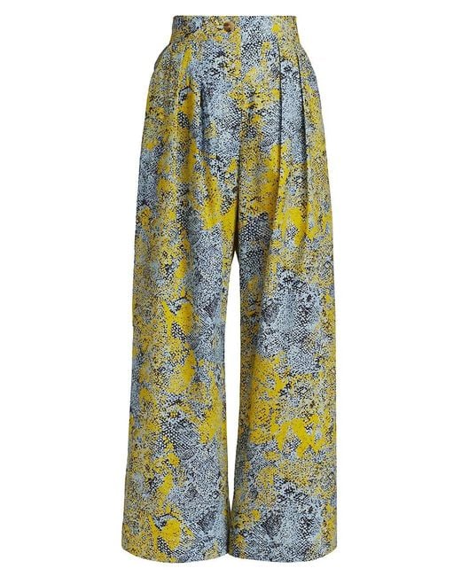 Rachel Comey Cotton Coxsone Printed Wide-leg Pants in Yellow | Lyst