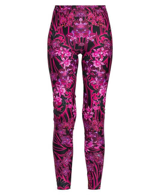 red versace leggings