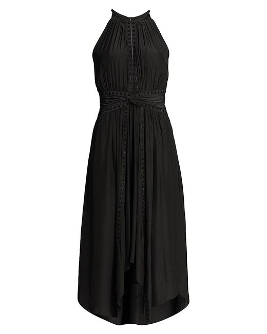 Ramy Brook Synthetic Mel Stud Twist Dress in Black - Lyst